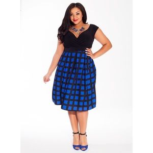 Igigi Adelle Cocktail Dress in Cobalt Beanik